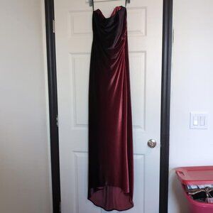 Burgundy velvet dress
